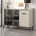 Stauraumschrank mit Tueren 103x95x40cm schwarz