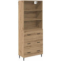 Buffets mit Schubladen 69,5 x 32,5 x 180 cm eiche