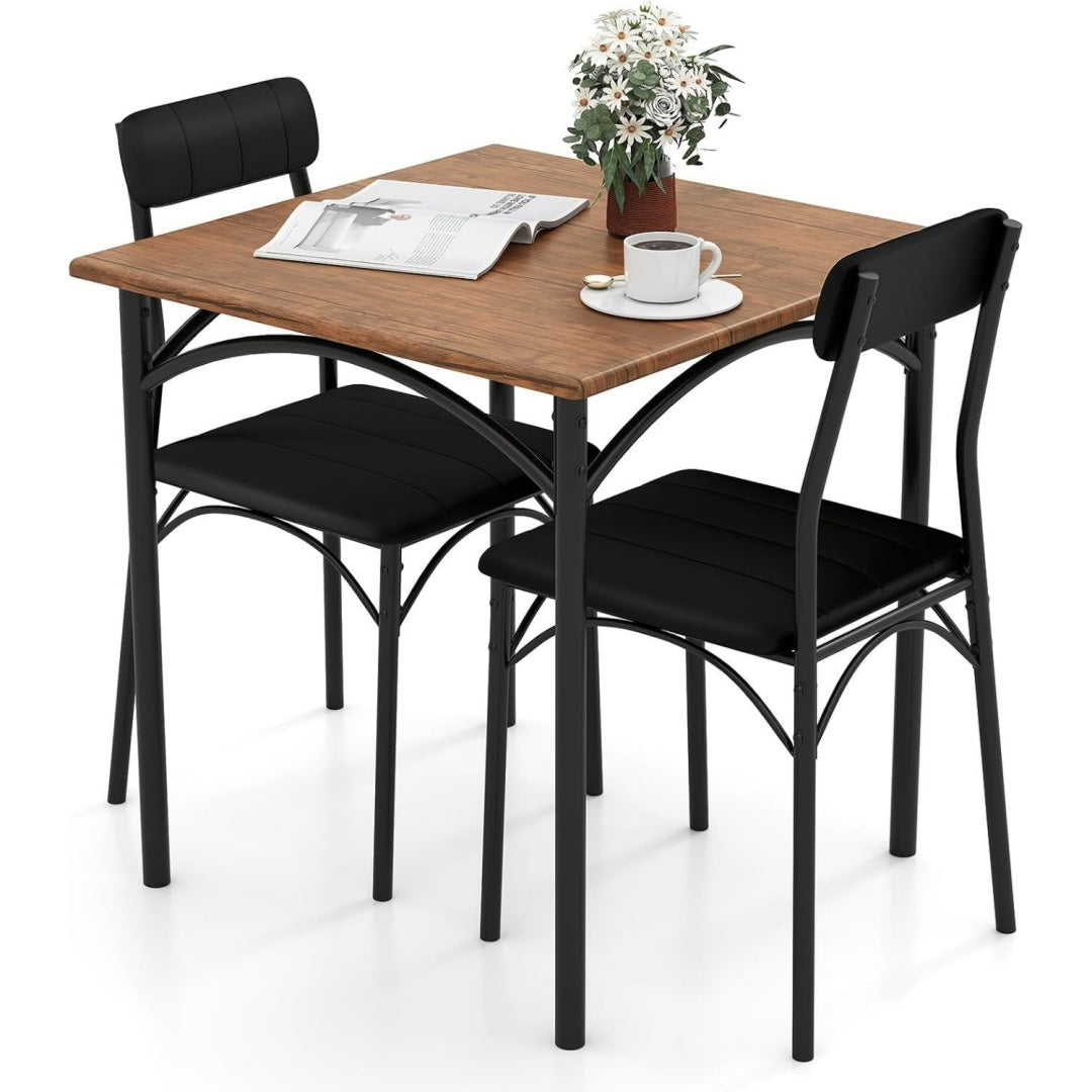 Wohnraumtisch mit Tueren 73 x 73 x 76 cm schwarz