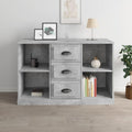 Stauraumschrank Schranke Aufbewahrung-Buffets Sideboards-Sideboard Betongrau Holzwerkstoff natur