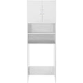 Stauraumschrank mit Tueren 30 x 60 x 190 cm schwarz