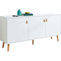 Aufbewahrungskommode Miroytengo Anzio Wohnzimmer-Schrank Turen Beinen natur