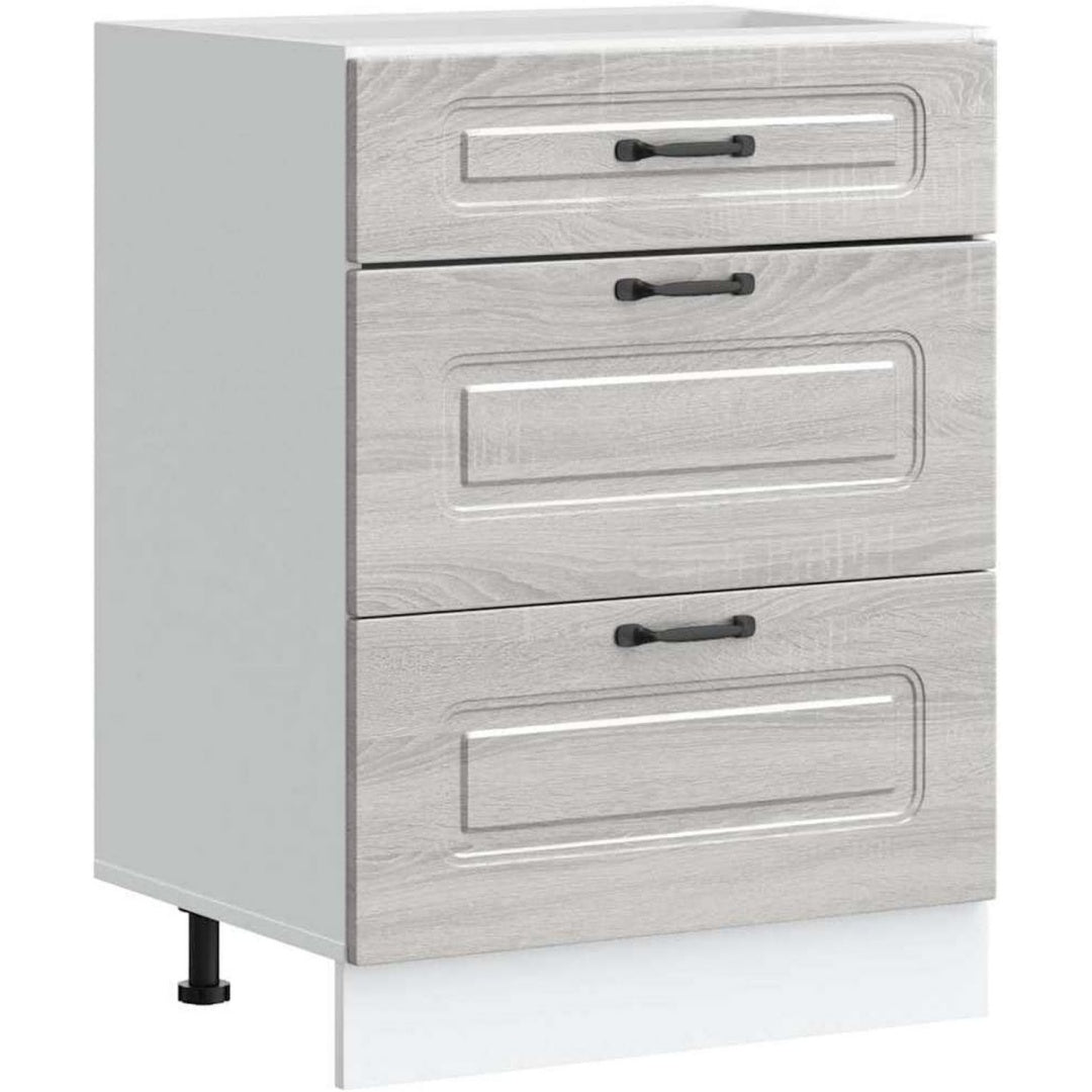 Stauraumschrank mit Schubladen 60 x 46 x 81.5 cm grau