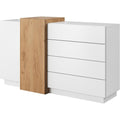 Aufbewahrungskommode Masseno Kommode TRES Sideboard Schubladen schwarz