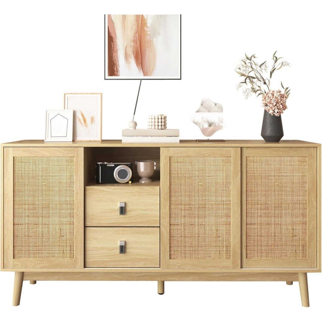 Buffets mit Schubladen 155 x 38 x 80 cm natur