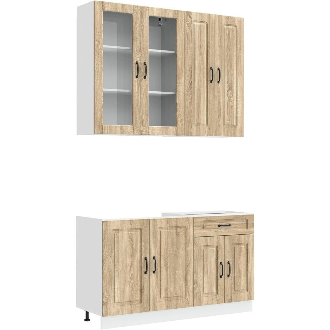Schrankmoebel verstellbar modular eiche