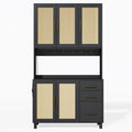 Stauraumschrank staronce Sideboard Kuchenschrank Buffetschrank Arbeitsplatte, schwarz