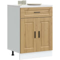 Stauraumschrank mit Schubladen 60 x 46 x 81,5 cm eiche