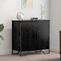 Aufbewahrungskommode mit Tueren 78 x 35 x 74.5 cm schwarz