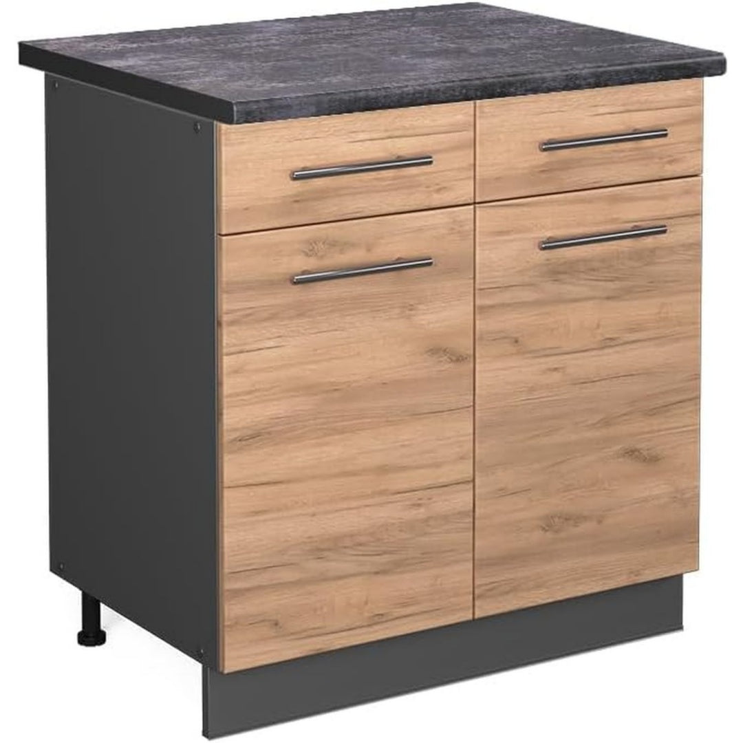 Stauraumschrank mit Tueren mit Metallgestell