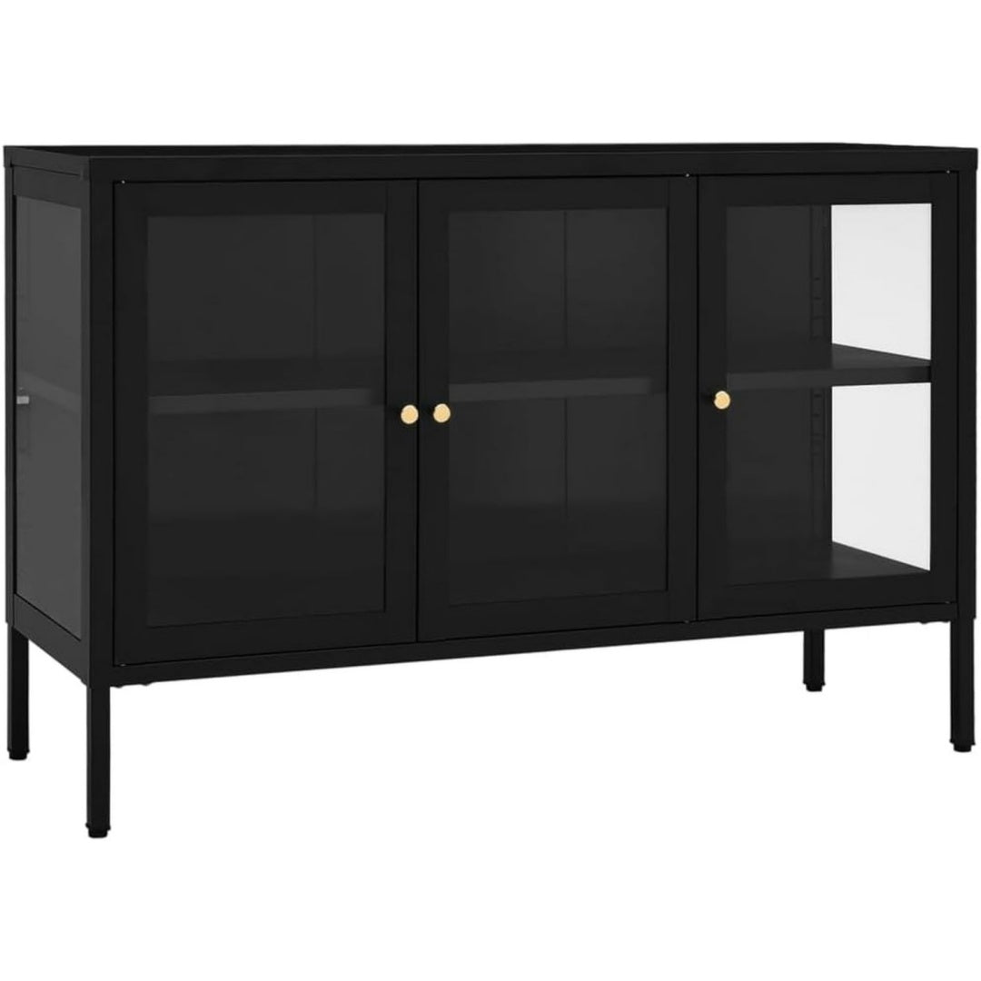 Schubladenschrank KOIECETA Sideboard Kommode Anrichte Schrank schwarz
