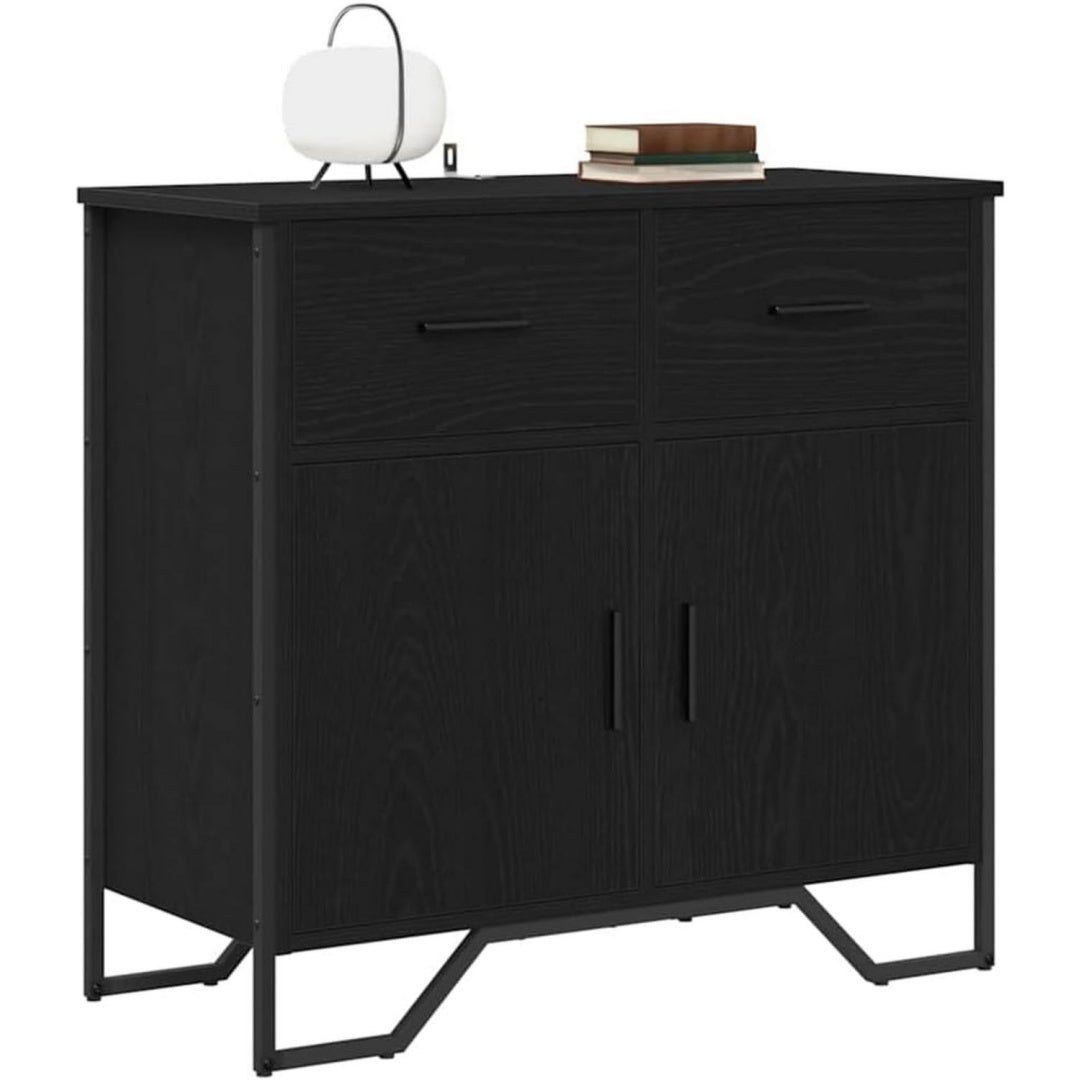 Funktionsmoebel mit Schubladen 79,5 x 35,5 x 74,5 cm schwarz
